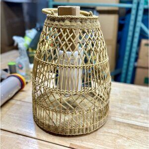 NEW Serena & Lily Summerland Outdoor Medium Lantern-Light Dune Brown